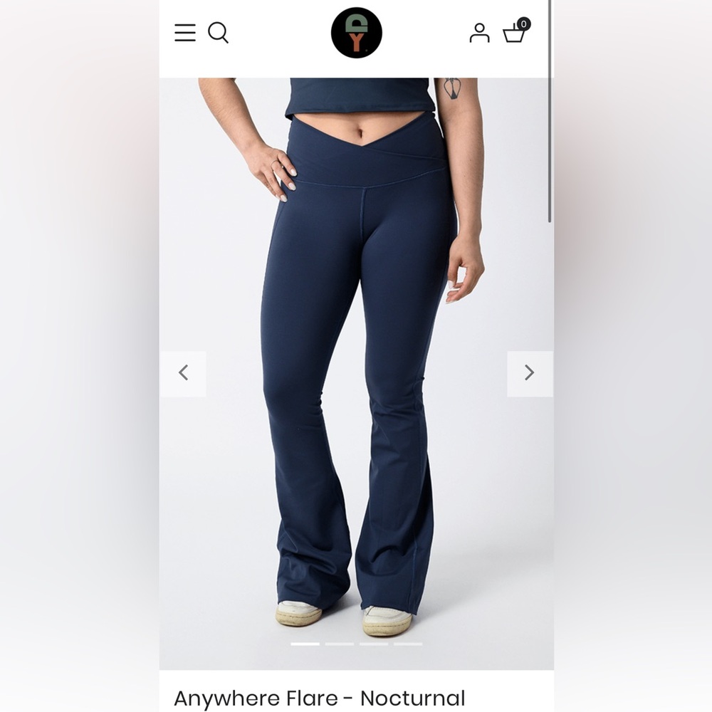 NWT Yoga Democracy Anywhere Flare Pants Nocturnal Blue XXL Matches Jacket listed